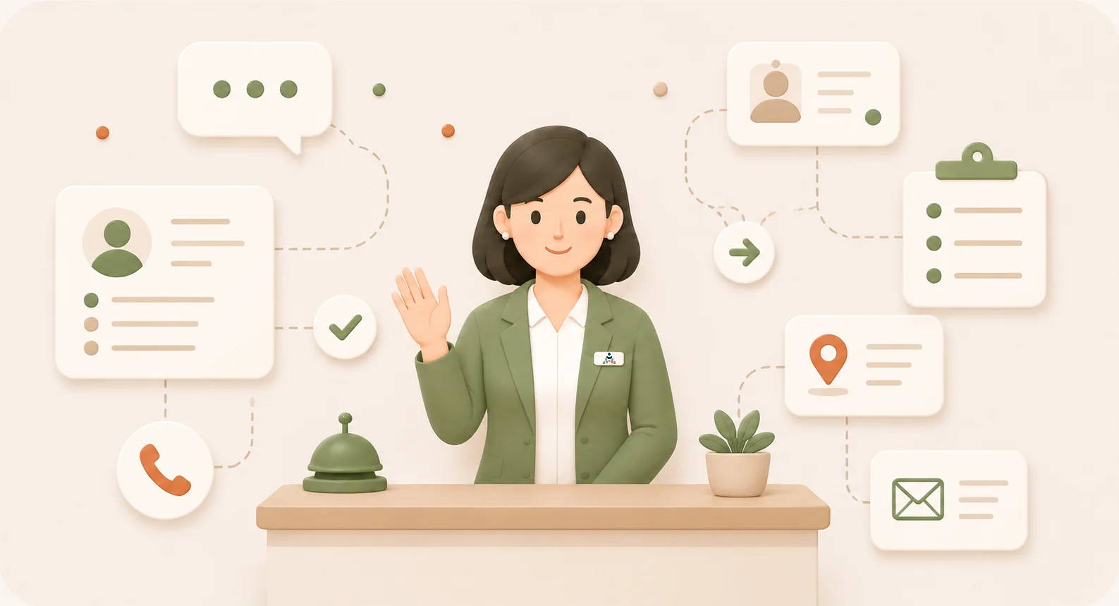 Ilustración de Agente Recepcionista